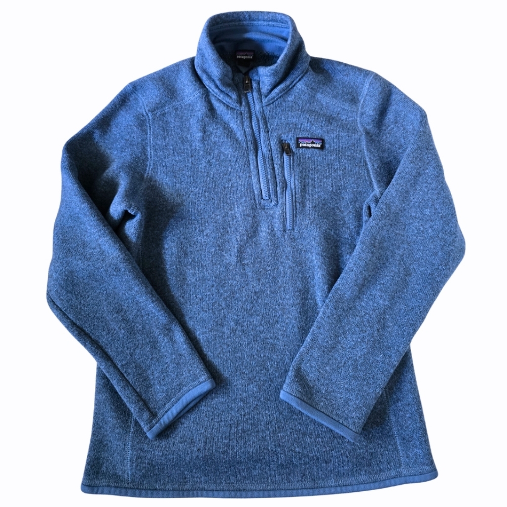 PATAGONIA Better Sweater Quarter Zip Boys Extra Large XL 14 Blue